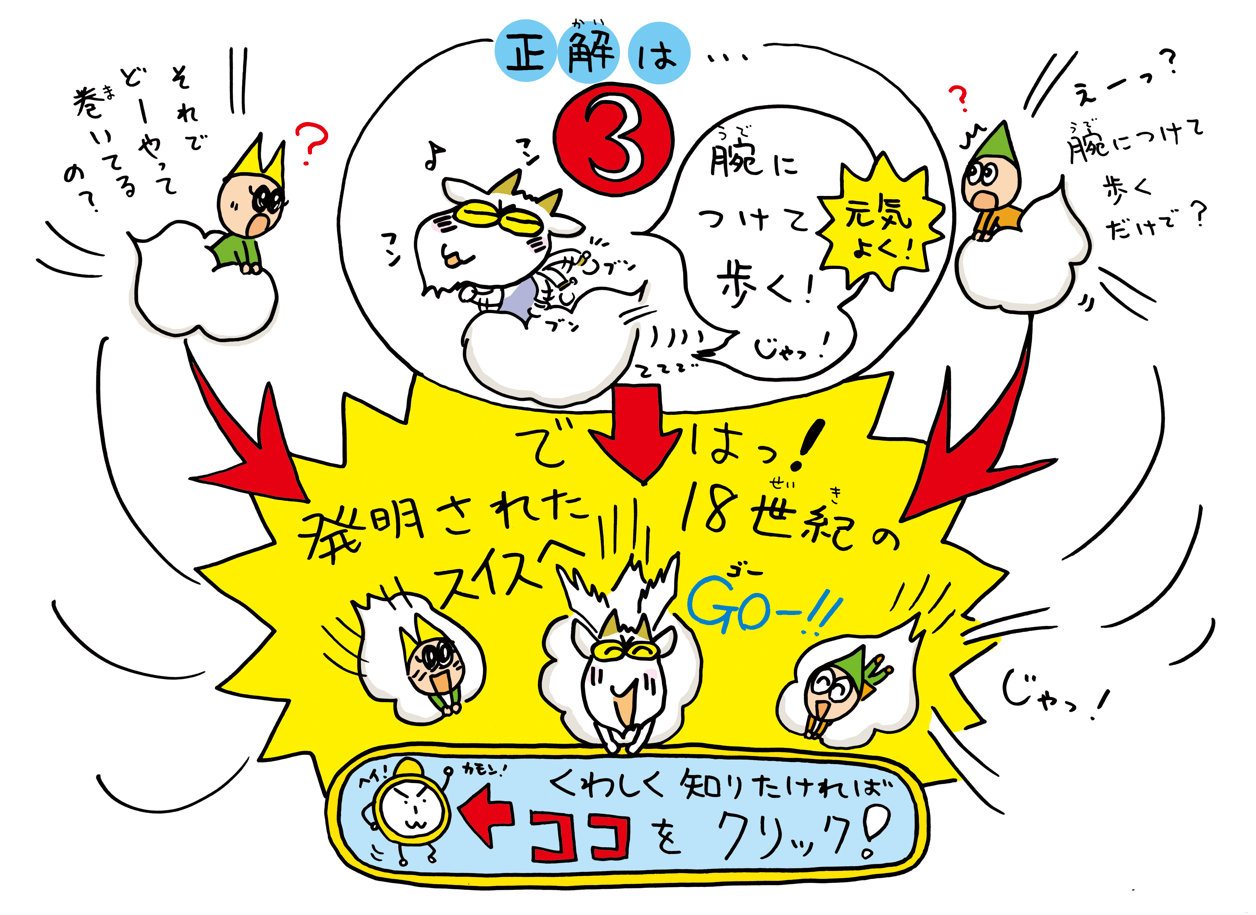 自動巻き腕時計 はどうするだけで動く 時のハテナにせまる キッズタイム 時と時計を楽しくまなぼう